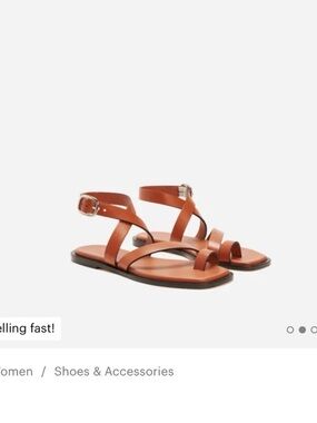 Everlane The Italian Leather wrap sandals